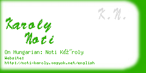 karoly noti business card